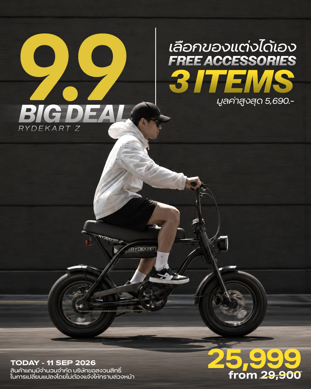 จักรยานไฟฟ้า RYDEKART - รุ่น RYDE KART Z สี RETRO BROWN_7
